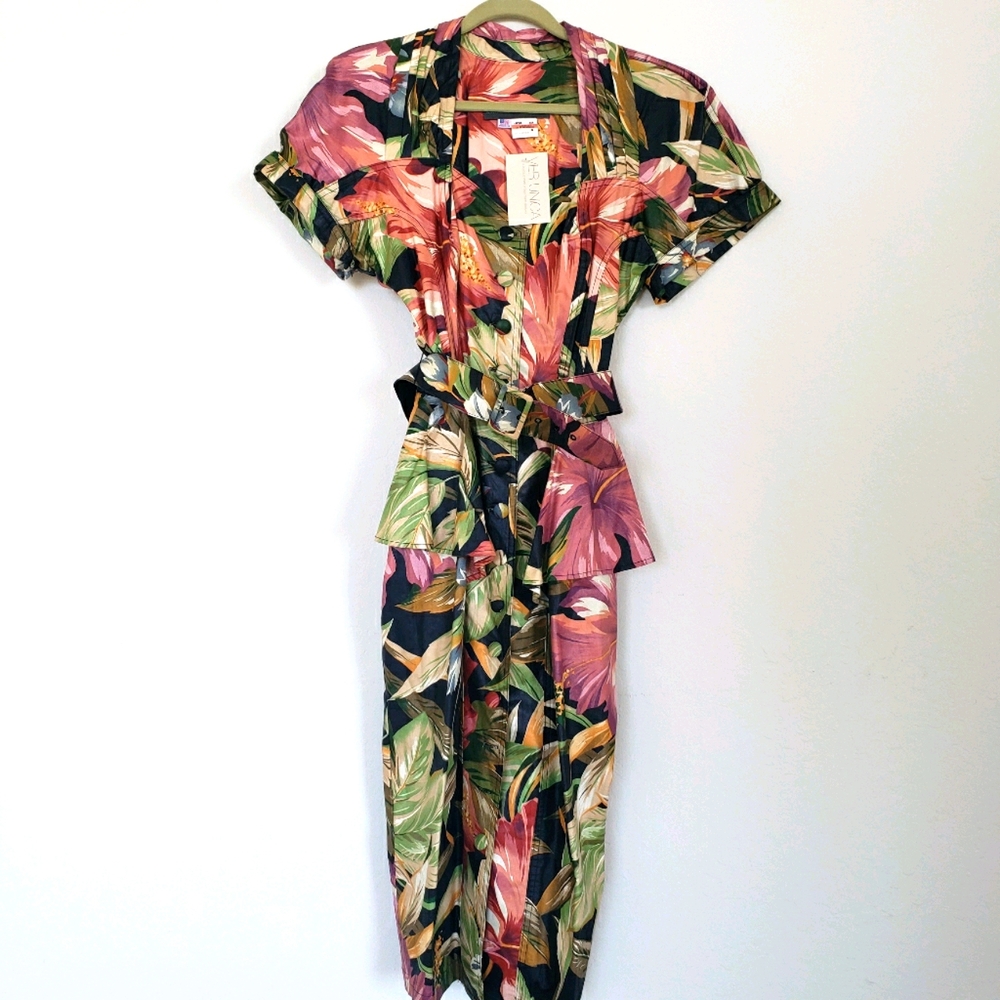 Karen Alexander 80s Dress Stunning Shape + Details
